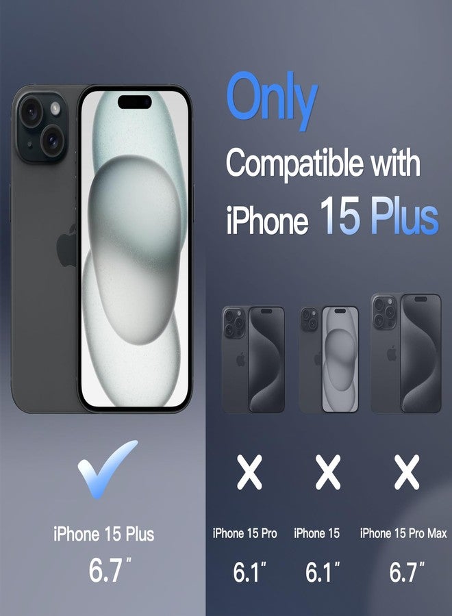 جي تيك جراب مغناطيسي من JETech لهاتف iPhone 15 Plus مقاس 6.7 بوصة متوافق مع MagSafe، غطاء خلفي شفاف غير لامع، نحيف ومقاوم للصدمات (أزرق عاصف) - Image 2